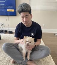 PeterparkTV with a dog
